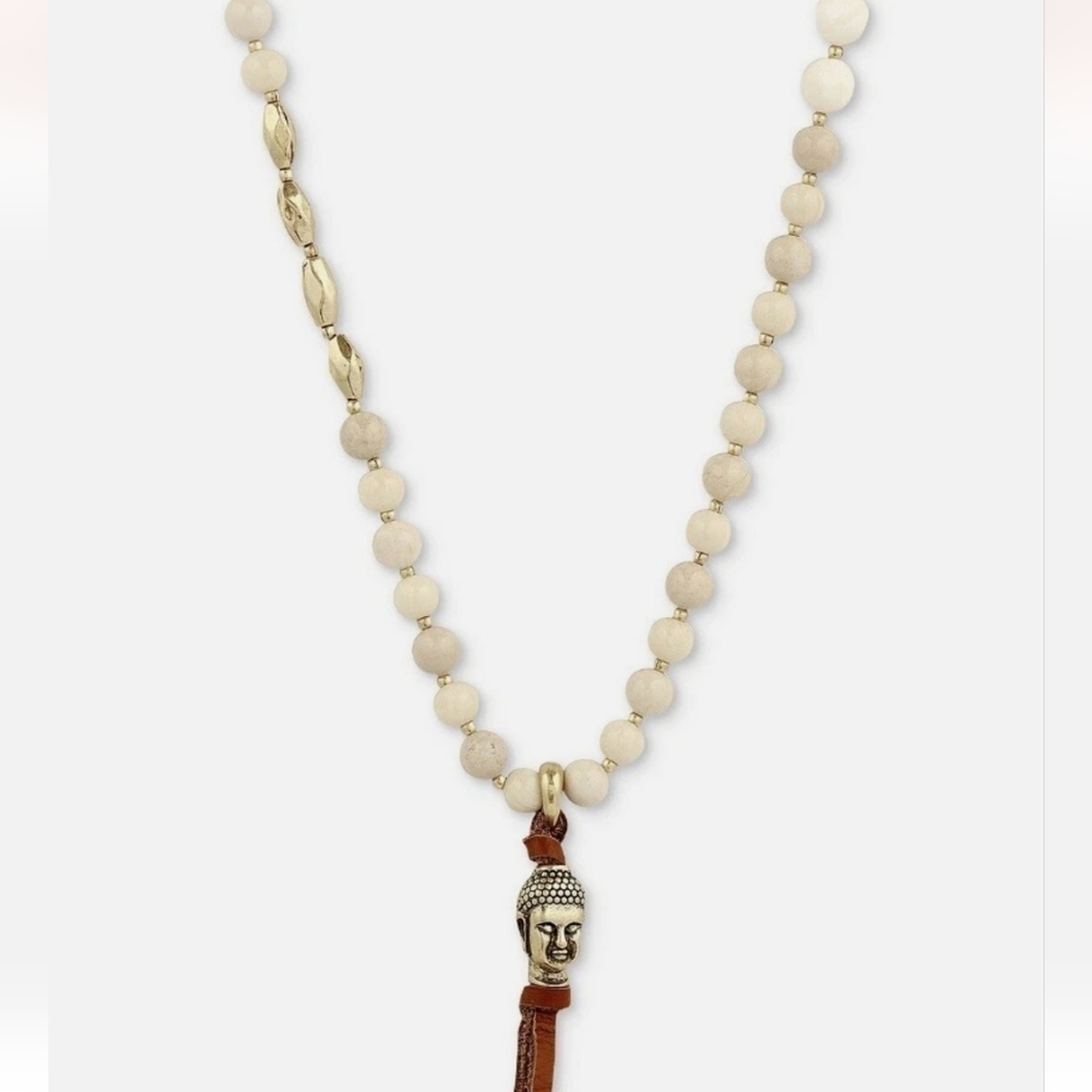Lucky BRAND Women's Buddha Beaded Necklace Gold 211- Measuring 31.5" - Picture 1 of 7